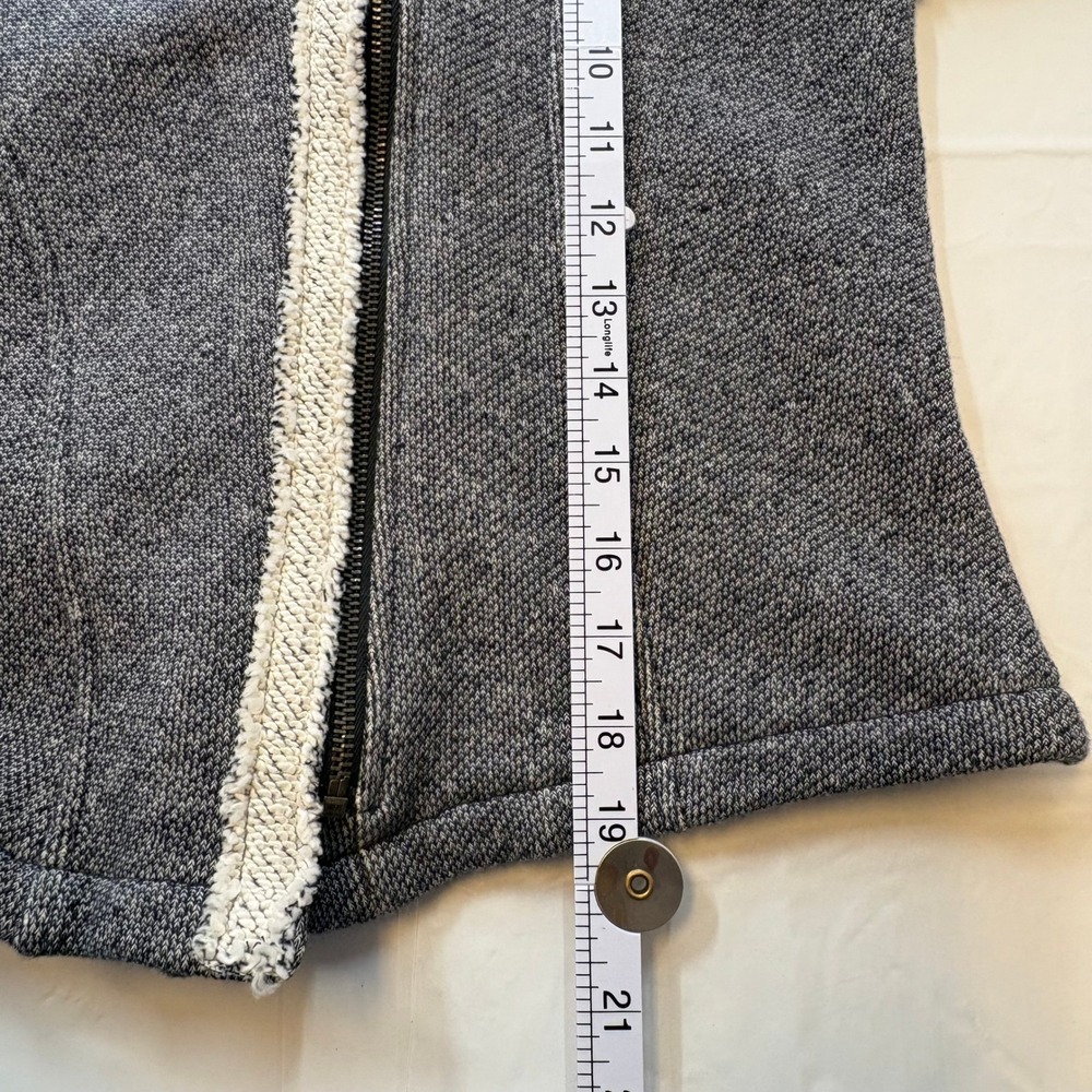 Gap Designed & Crafted Womens Grey Cotton Knit Moto Jacket Asymmetrical Zip XS - Picture 9 of 10